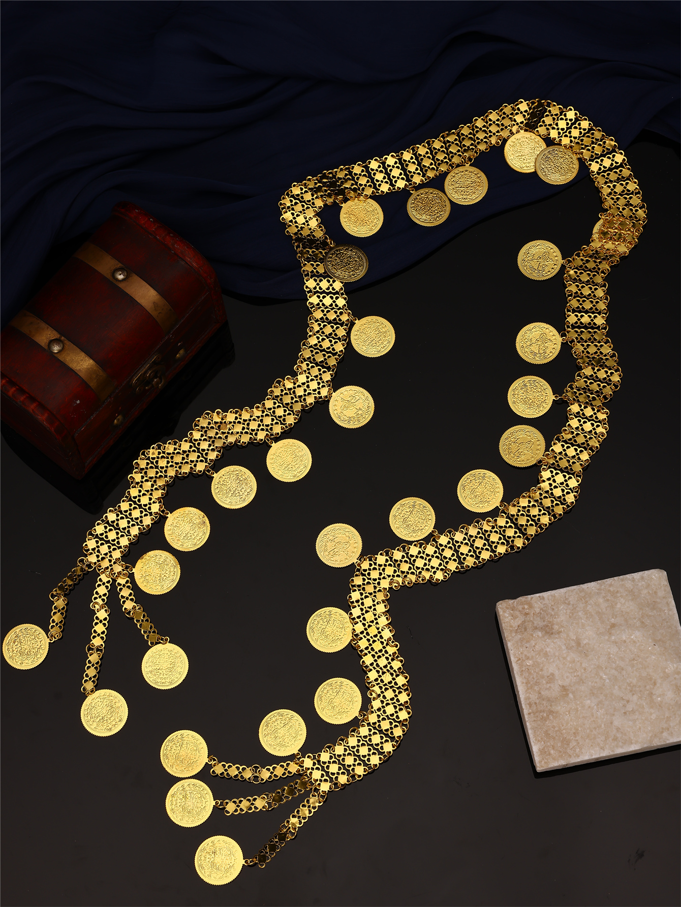 Vintage Collectible Coins - Luxurious Retro Women's Body Chain, Multifunctional,