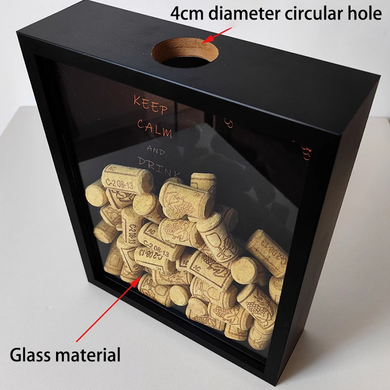 Red Wine Cork Display Frame Wo - Vintage Collectible Glass บทวิจารณ์และราคา