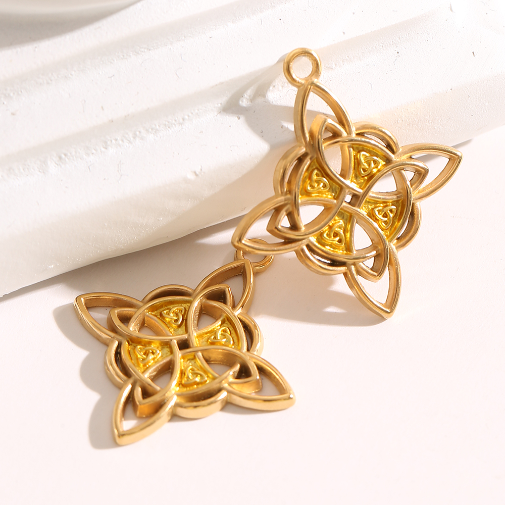 1-3PCS Gold Plated Celtic Knot - Vintage Necklace บทวิจารณ์และราคา