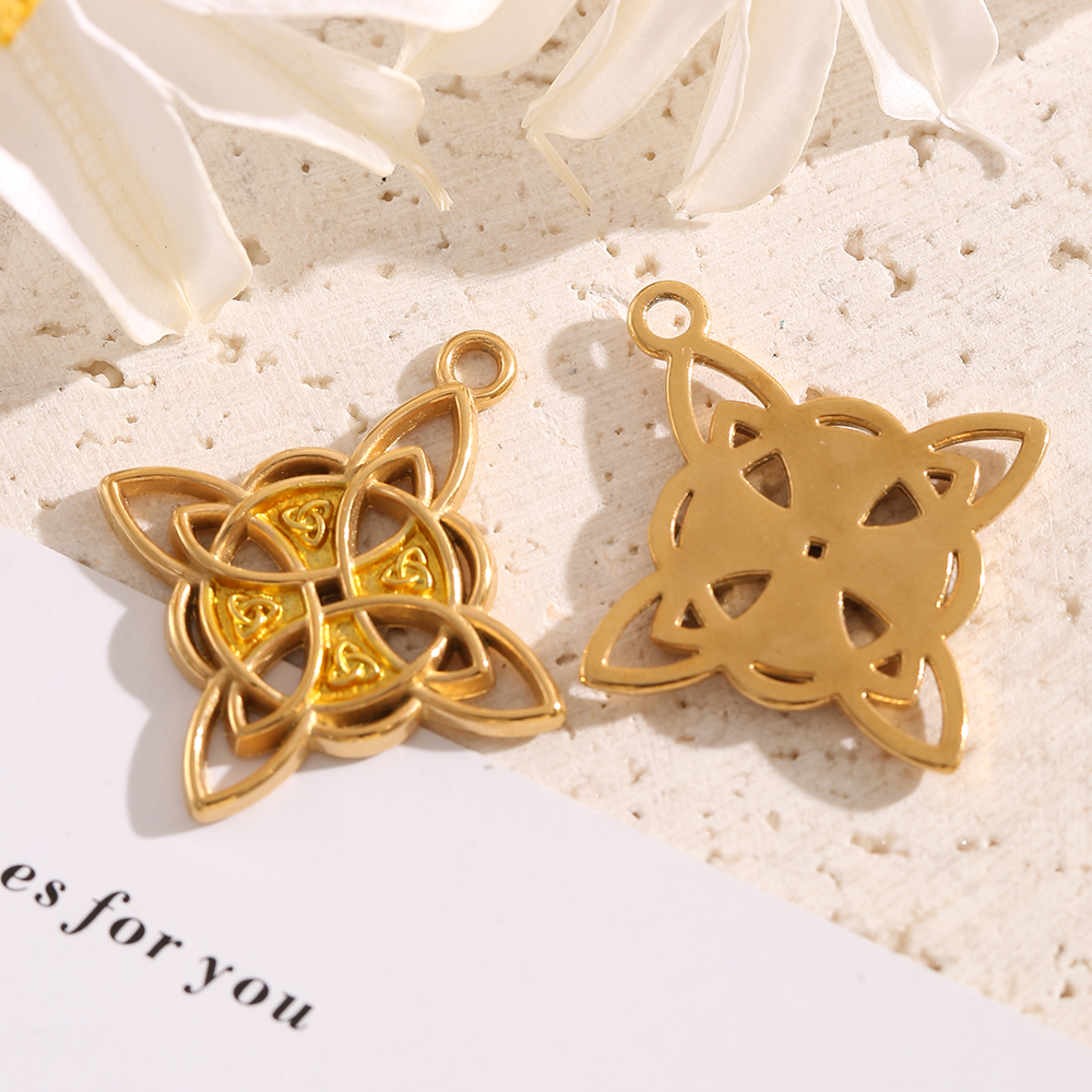 1-3PCS Gold Plated Celtic Knot - Vintage Necklace บทวิจารณ์และราคา