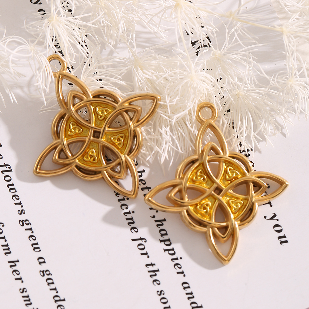 1-3PCS Gold Plated Celtic Knot - Vintage Necklace บทวิจารณ์และราคา