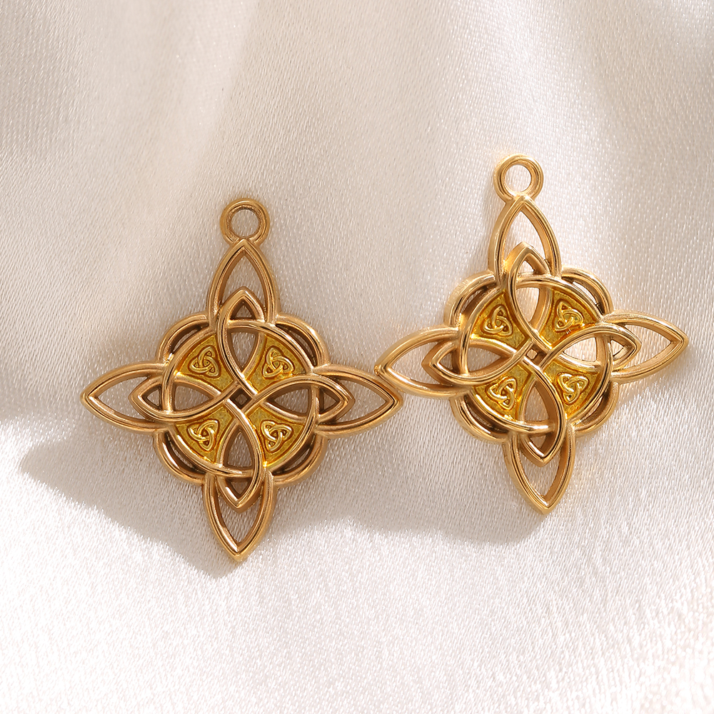 1-3PCS Gold Plated Celtic Knot - Vintage Necklace บทวิจารณ์และราคา