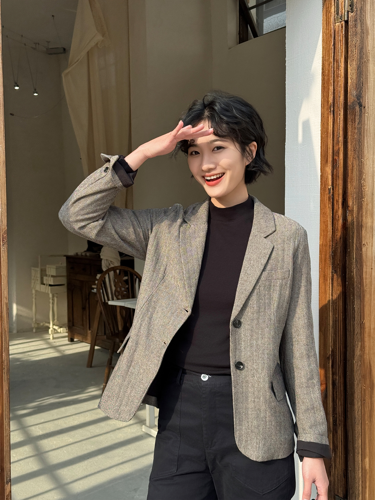 Gray Casual Cotton Linen Suit  - Collectible Vintage Matches บทวิจารณ์และราคา
