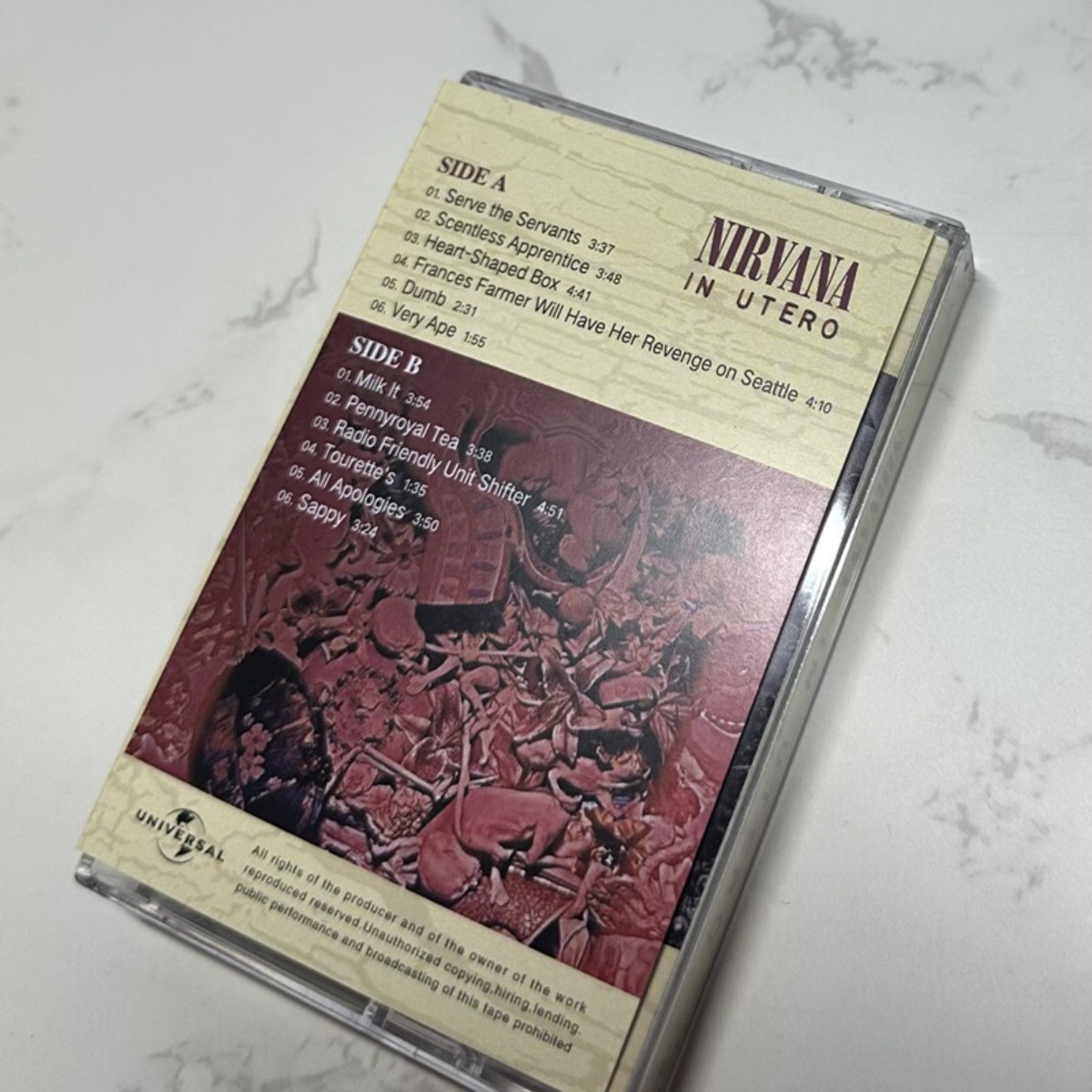 Nirvana in Utero Cassette Tape - Vintage And Collectible บทวิจารณ์และราคา