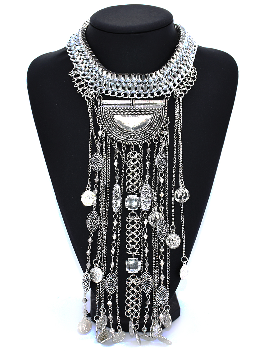 Classic Boho Ethnic Statement  - Vintage Collectible Coins บทวิจารณ์และราคา