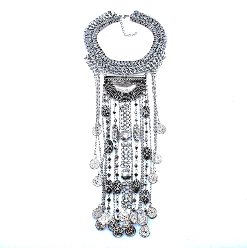 Classic Boho Ethnic Statement  - Vintage Collectible Coins บทวิจารณ์และราคา
