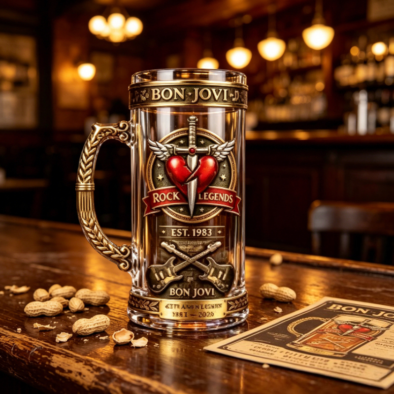 Bon Jovi 1983-2026 Rock Legend - Vintage Collectible Glass บทวิจารณ์และราคา