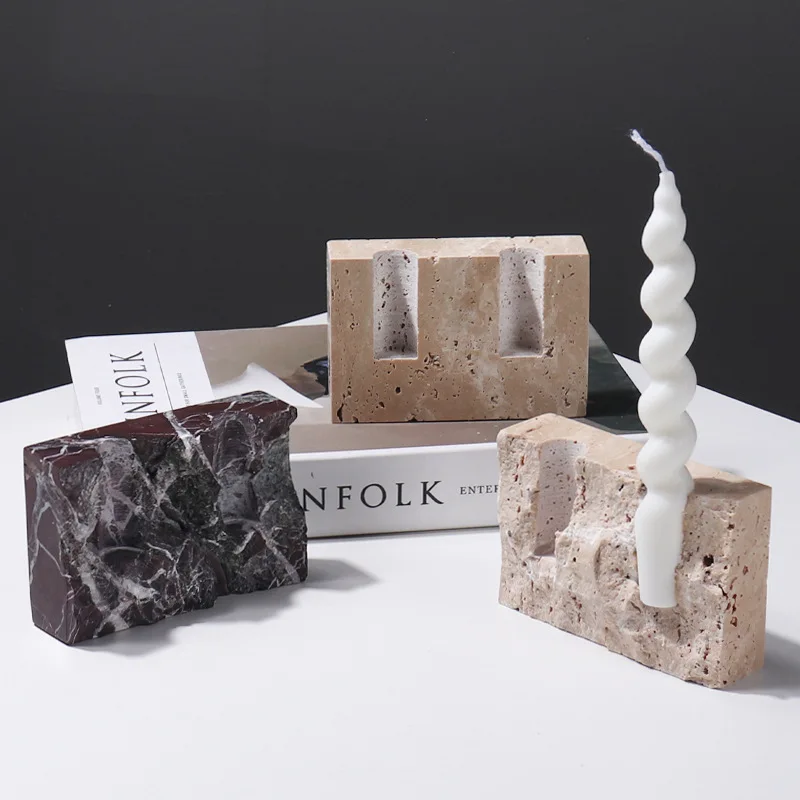 Natural Marble Stone Candle Ho - Vintage Collectible Marbles บทวิจารณ์และราคา