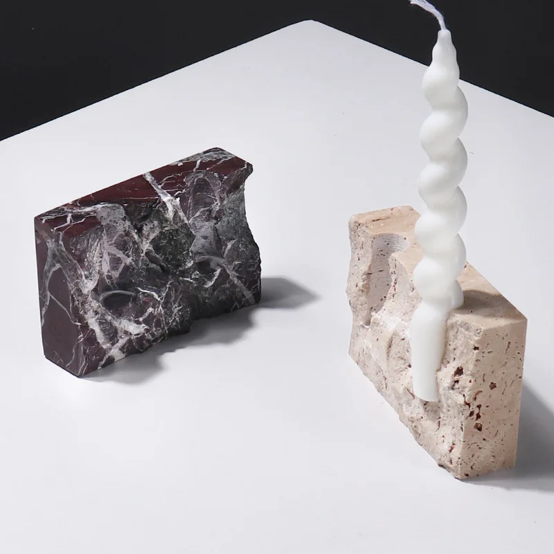 Natural Marble Stone Candle Ho - Vintage Collectible Marbles บทวิจารณ์และราคา