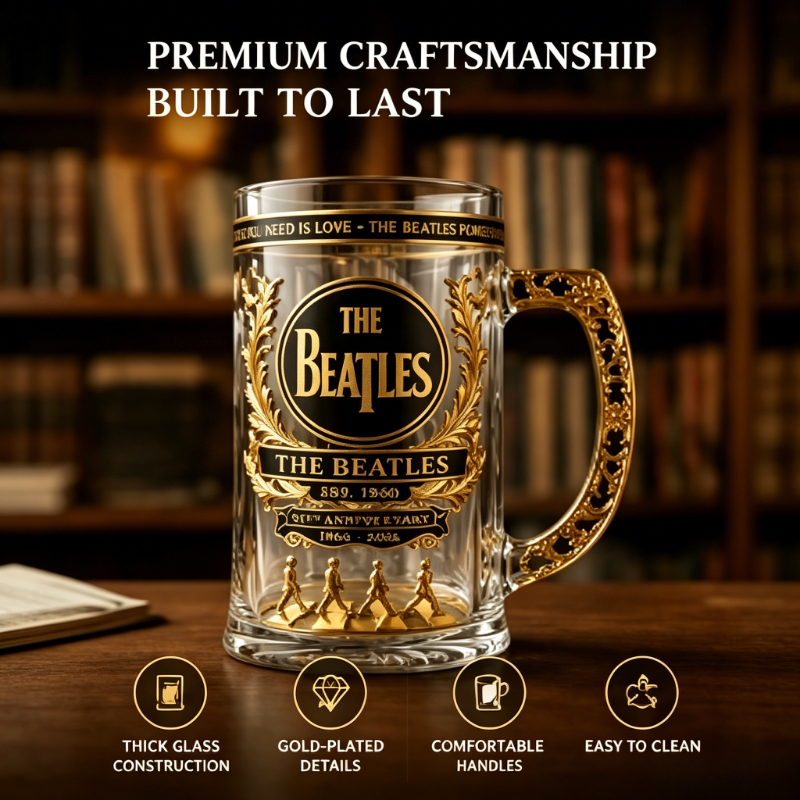 The  Beatles 66th Anniversary  - Vintage Collectible Glass บทวิจารณ์และราคา