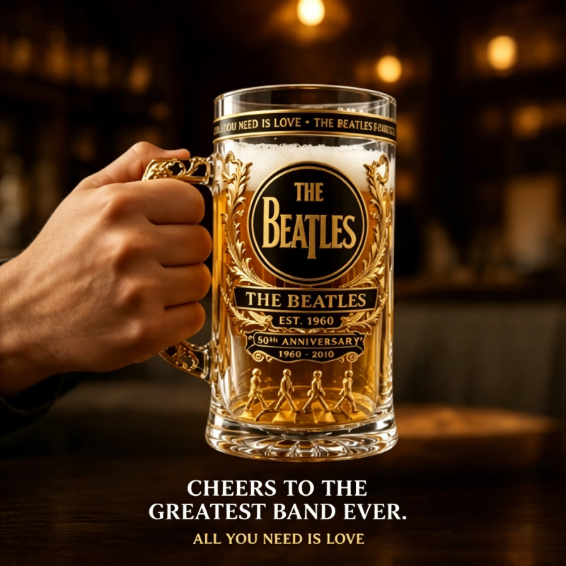 The  Beatles 66th Anniversary  - Vintage Collectible Glass บทวิจารณ์และราคา