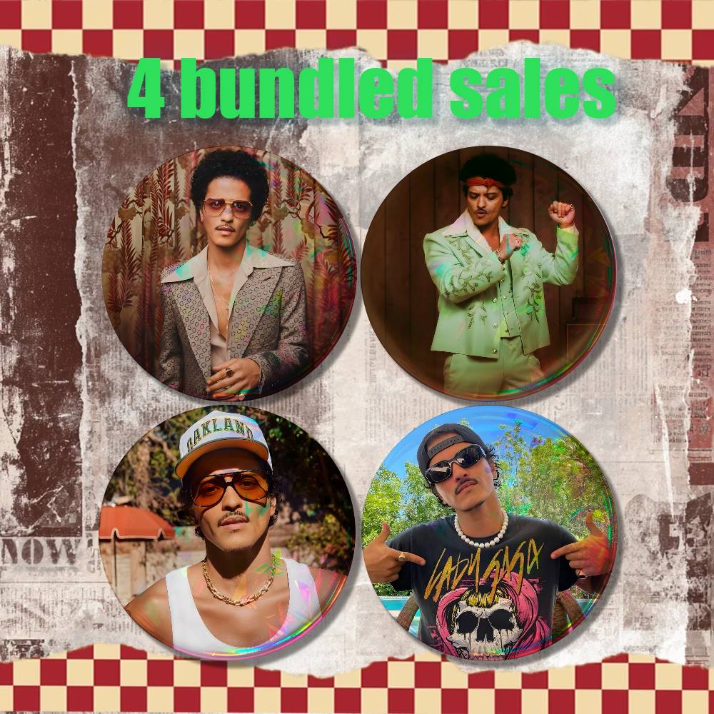 B-Bruno Mars 24K Magic Vintage - Collectible Vintage Brooches บทวิจารณ์และราคา