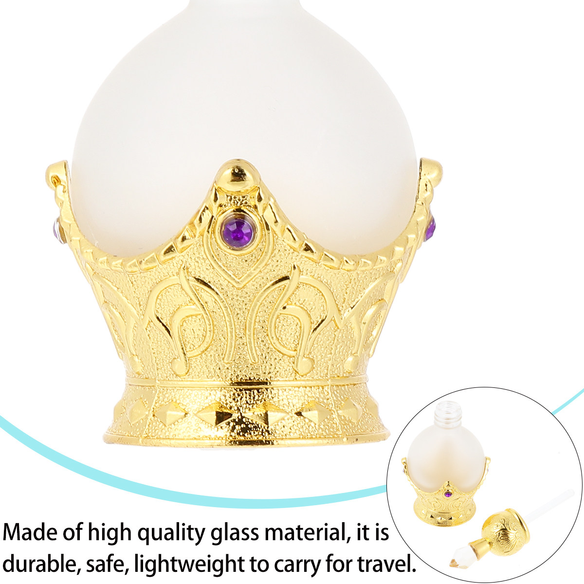 15Ml Gold Glass Perfume Bottle - Vintage Collectible Glass บทวิจารณ์และราคา
