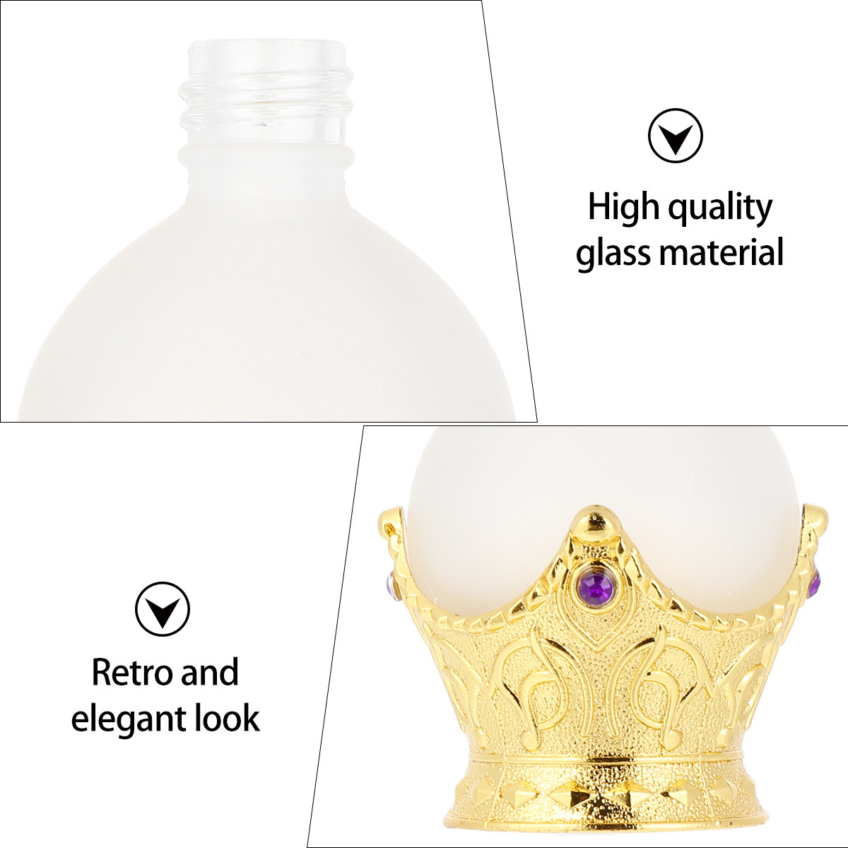 15Ml Gold Glass Perfume Bottle - Vintage Collectible Glass บทวิจารณ์และราคา