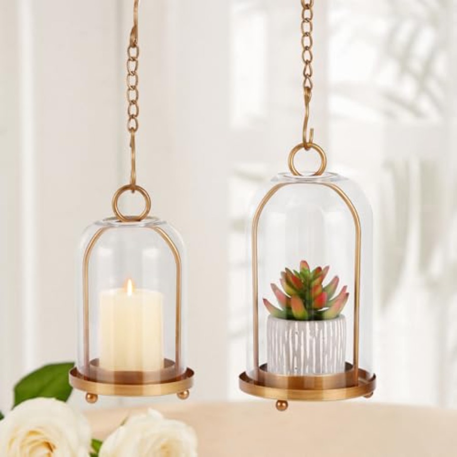 Vintage Brass Metal Candle Lan - Vintage Collectible Glass บทวิจารณ์และราคา