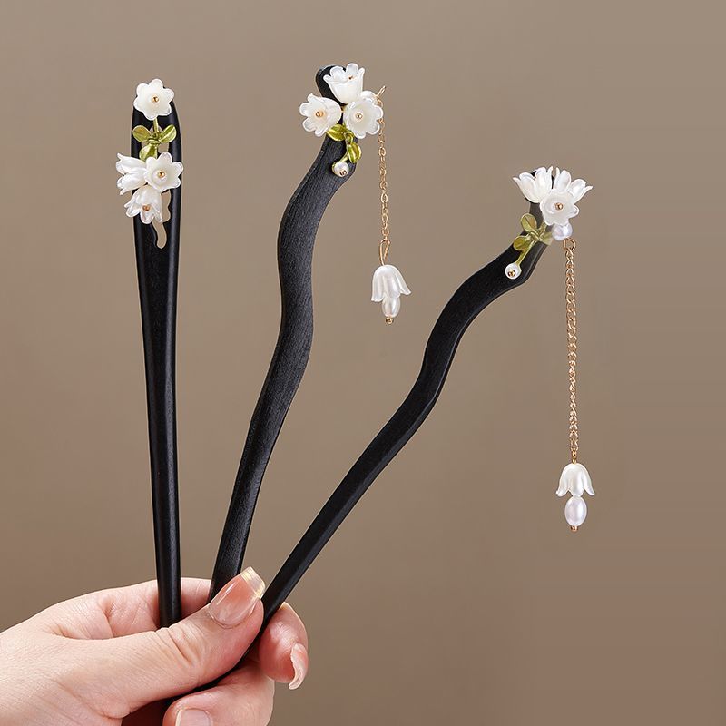Wooden Flower Hairpin Vintage  - Vintage Collector บทวิจารณ์และราคา