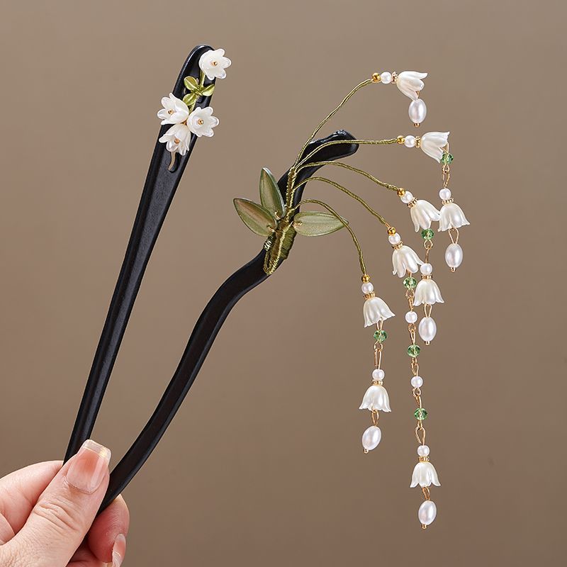Wooden Flower Hairpin Vintage  - Vintage Collector บทวิจารณ์และราคา