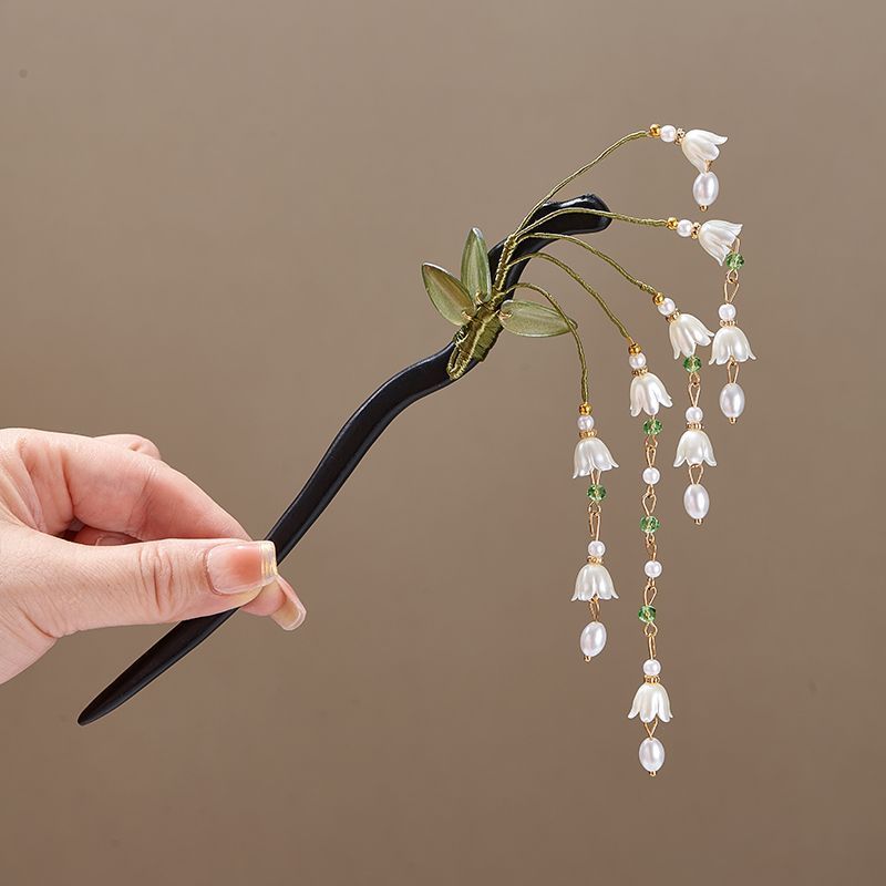 Wooden Flower Hairpin Vintage  - Vintage Collector บทวิจารณ์และราคา