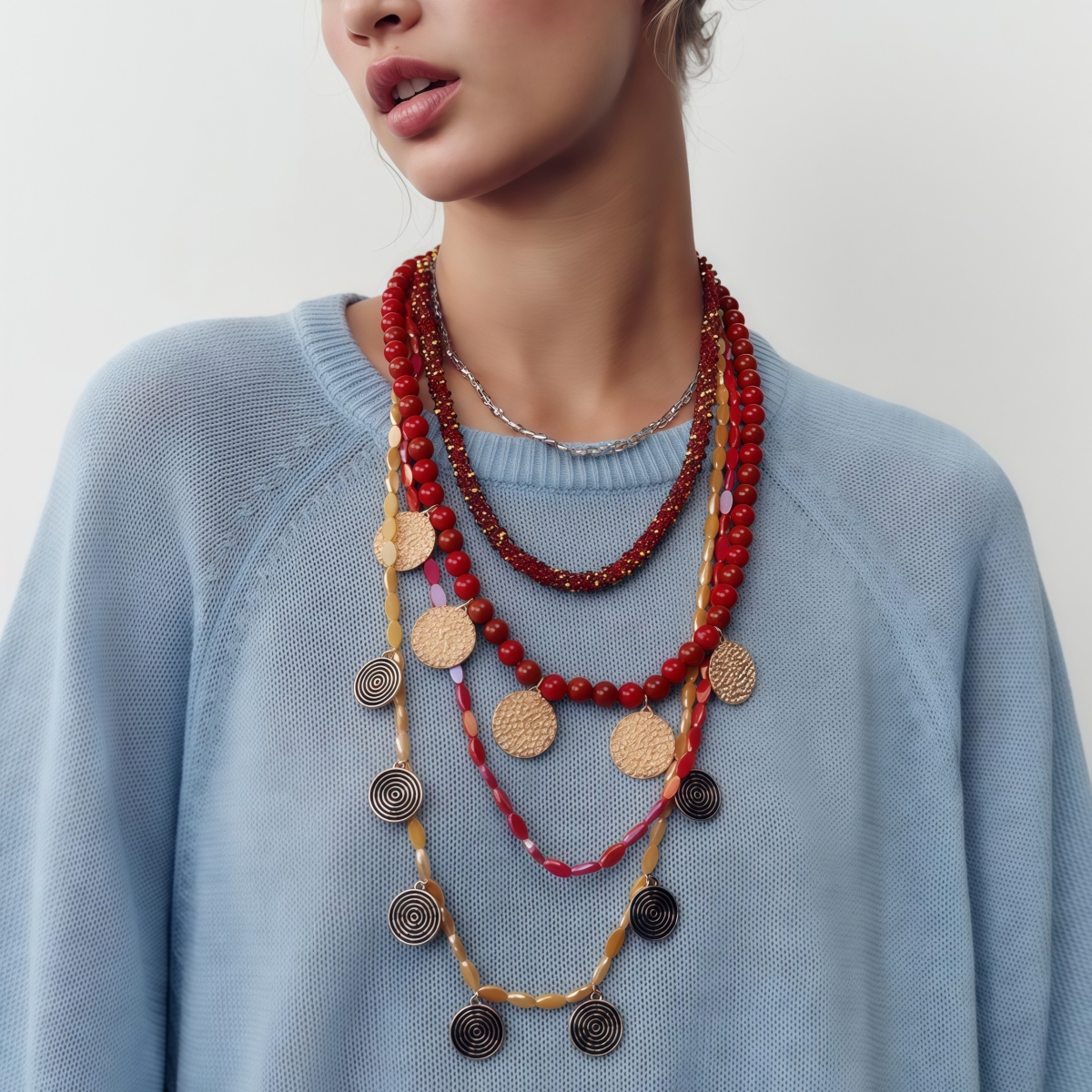 Pack Of Beaded Neckalce For Wo - Vintage Collectible Coins บทวิจารณ์และราคา