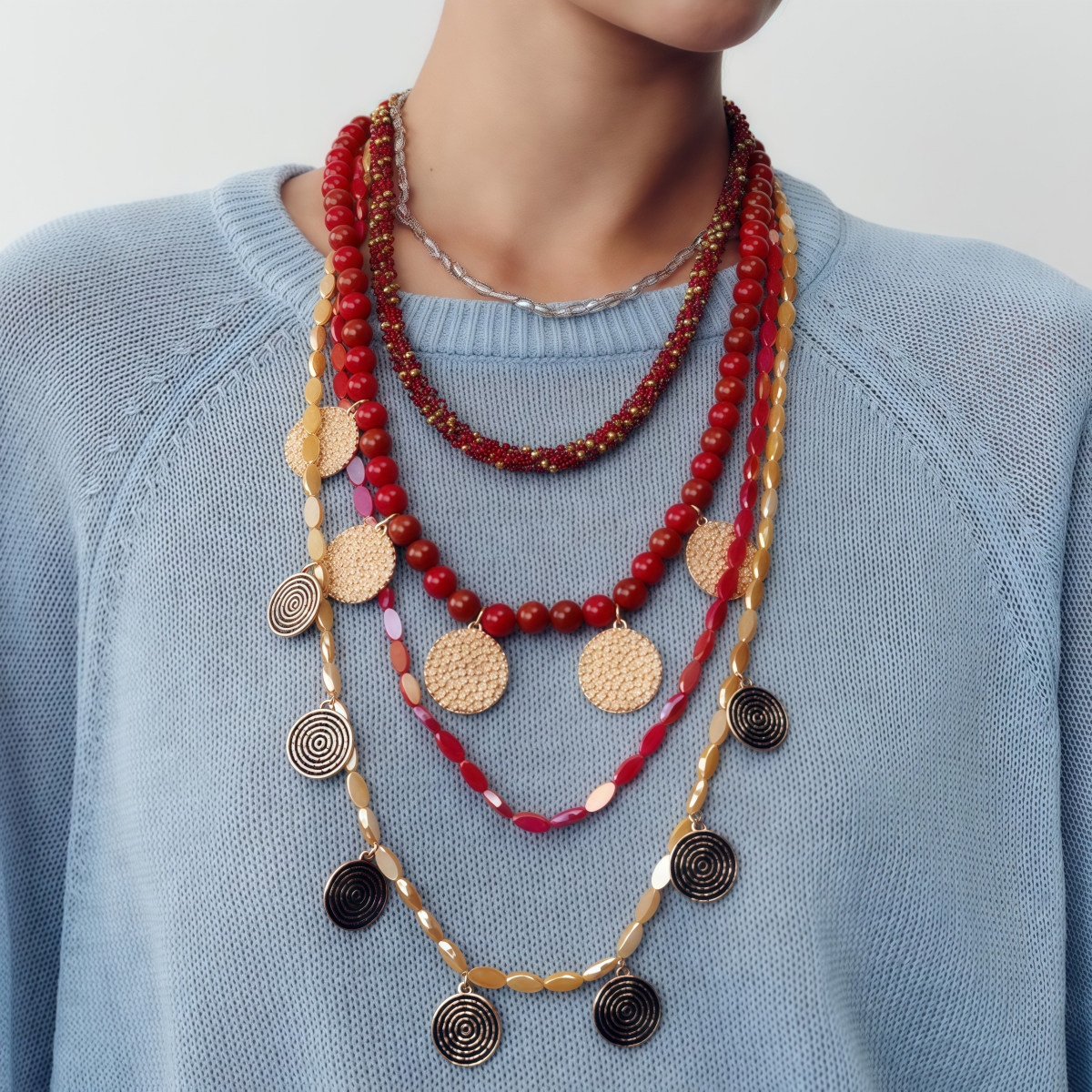 Pack Of Beaded Neckalce For Wo - Vintage Collectible Coins บทวิจารณ์และราคา