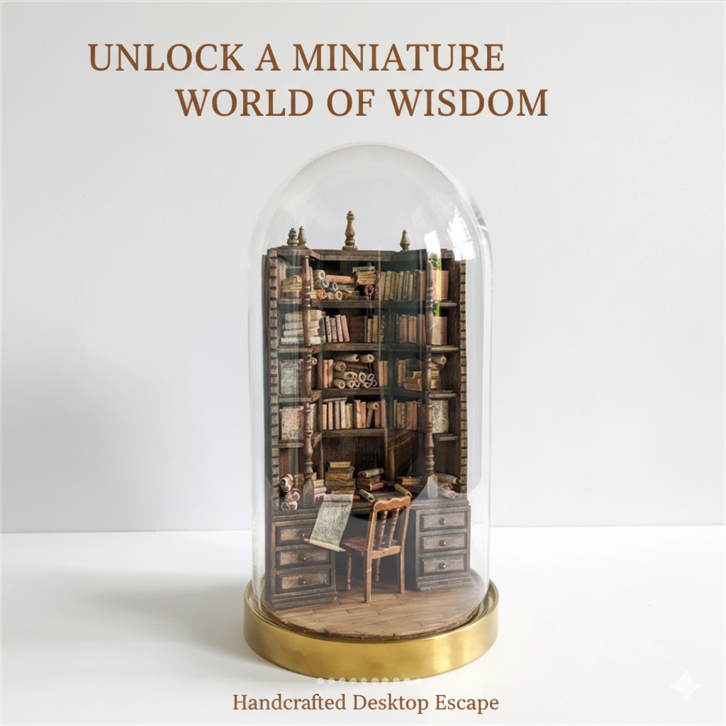 Miniature Bookcase Bookshelf D - Vintage Collectible Glass บทวิจารณ์และราคา