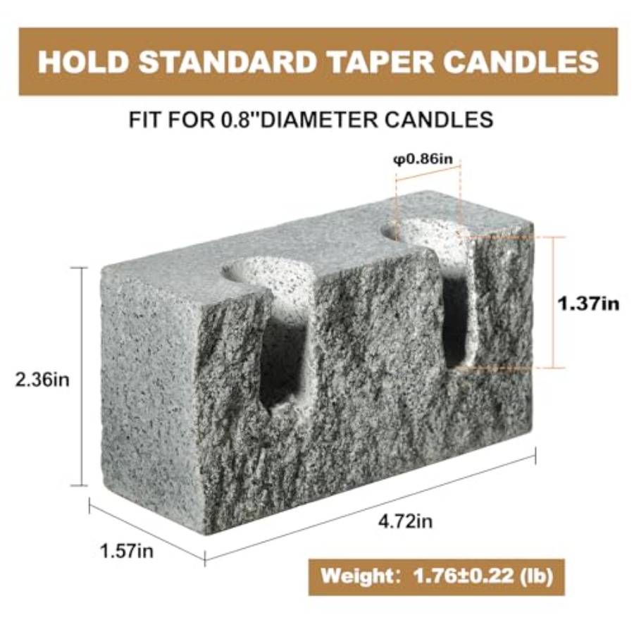 Marble Candle Holder, 2 Holes  - Vintage Collectible Marbles บทวิจารณ์และราคา