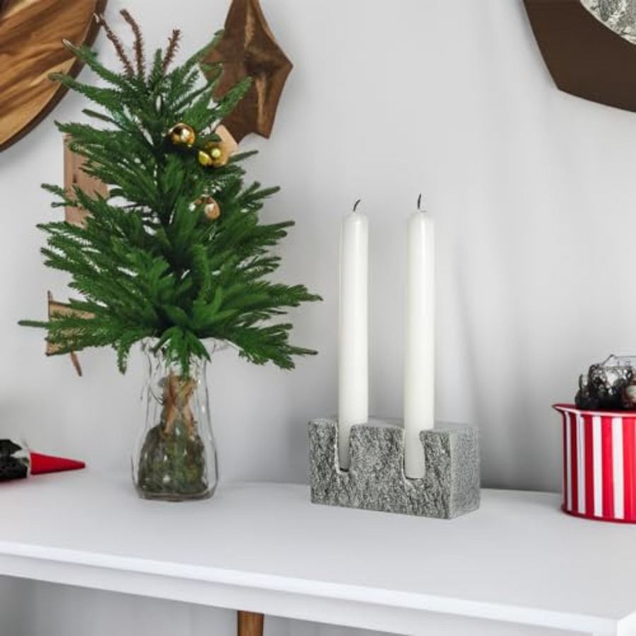 Marble Candle Holder, 2 Holes  - Vintage Collectible Marbles บทวิจารณ์และราคา