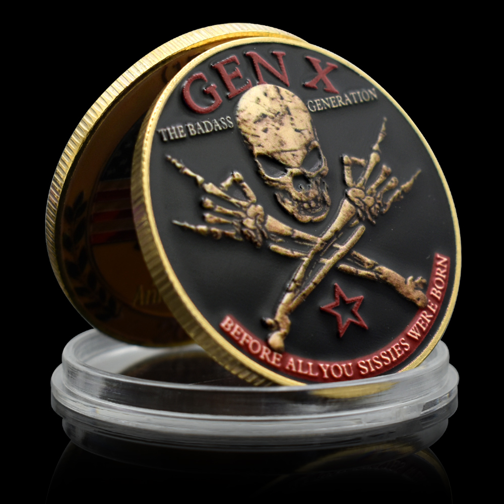 Generation X Skull Metal Coin  - Vintage Collectible Coins บทวิจารณ์และราคา