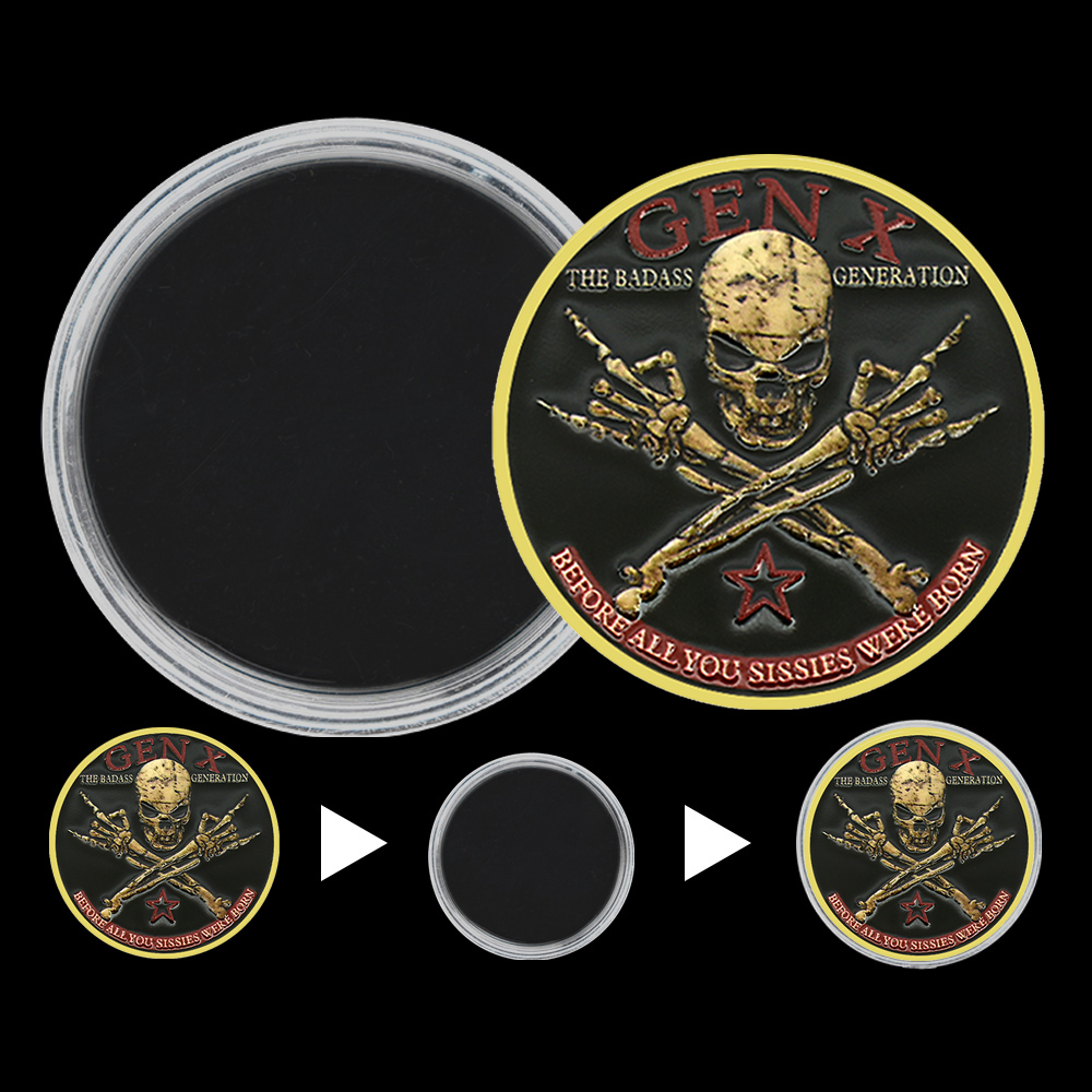 Generation X Skull Metal Coin  - Vintage Collectible Coins บทวิจารณ์และราคา