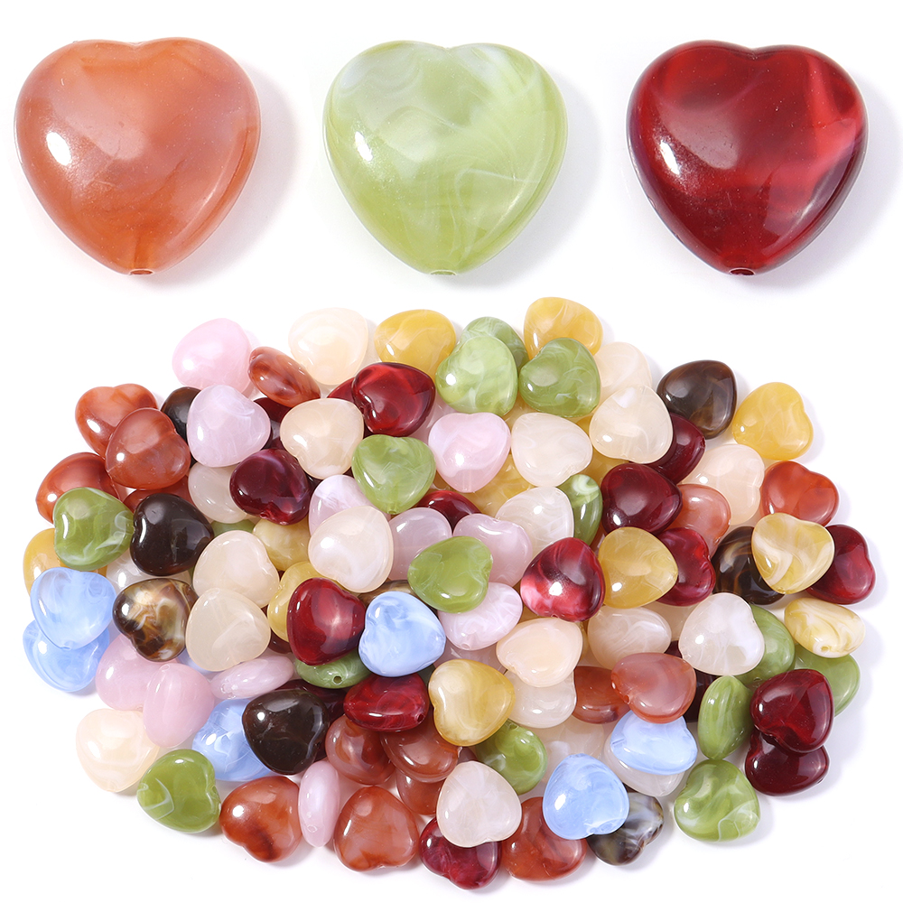 30pcs/lot Heart Shape Acrylic  - Vintage Collectible Marbles บทวิจารณ์และราคา