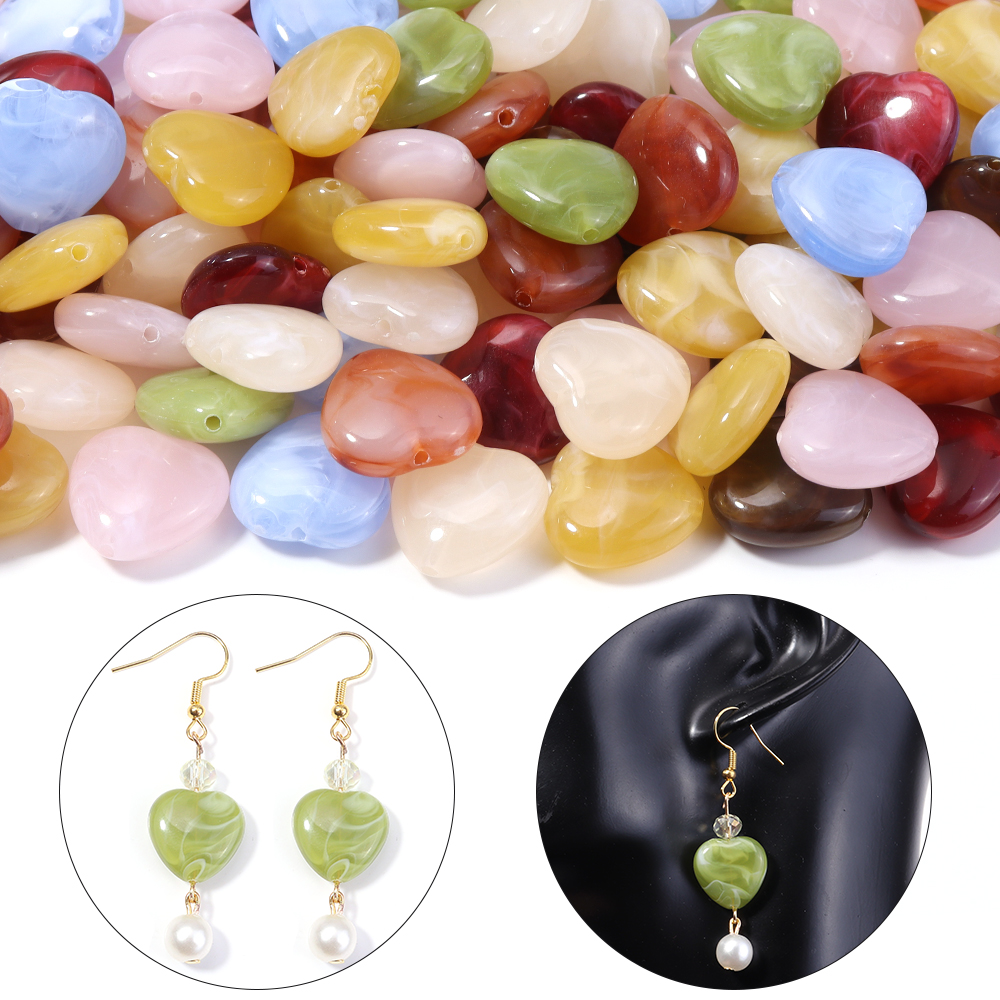 30pcs/lot Heart Shape Acrylic  - Vintage Collectible Marbles บทวิจารณ์และราคา