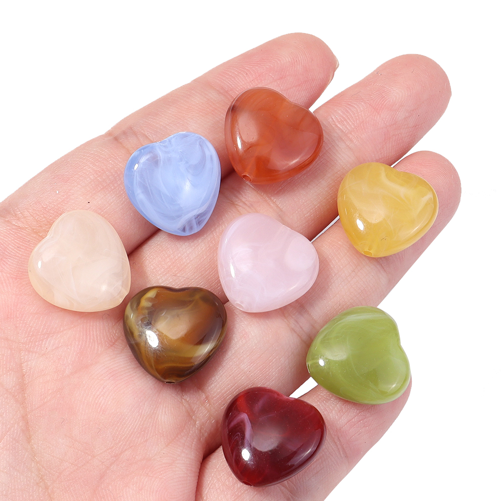 30pcs/lot Heart Shape Acrylic  - Vintage Collectible Marbles บทวิจารณ์และราคา