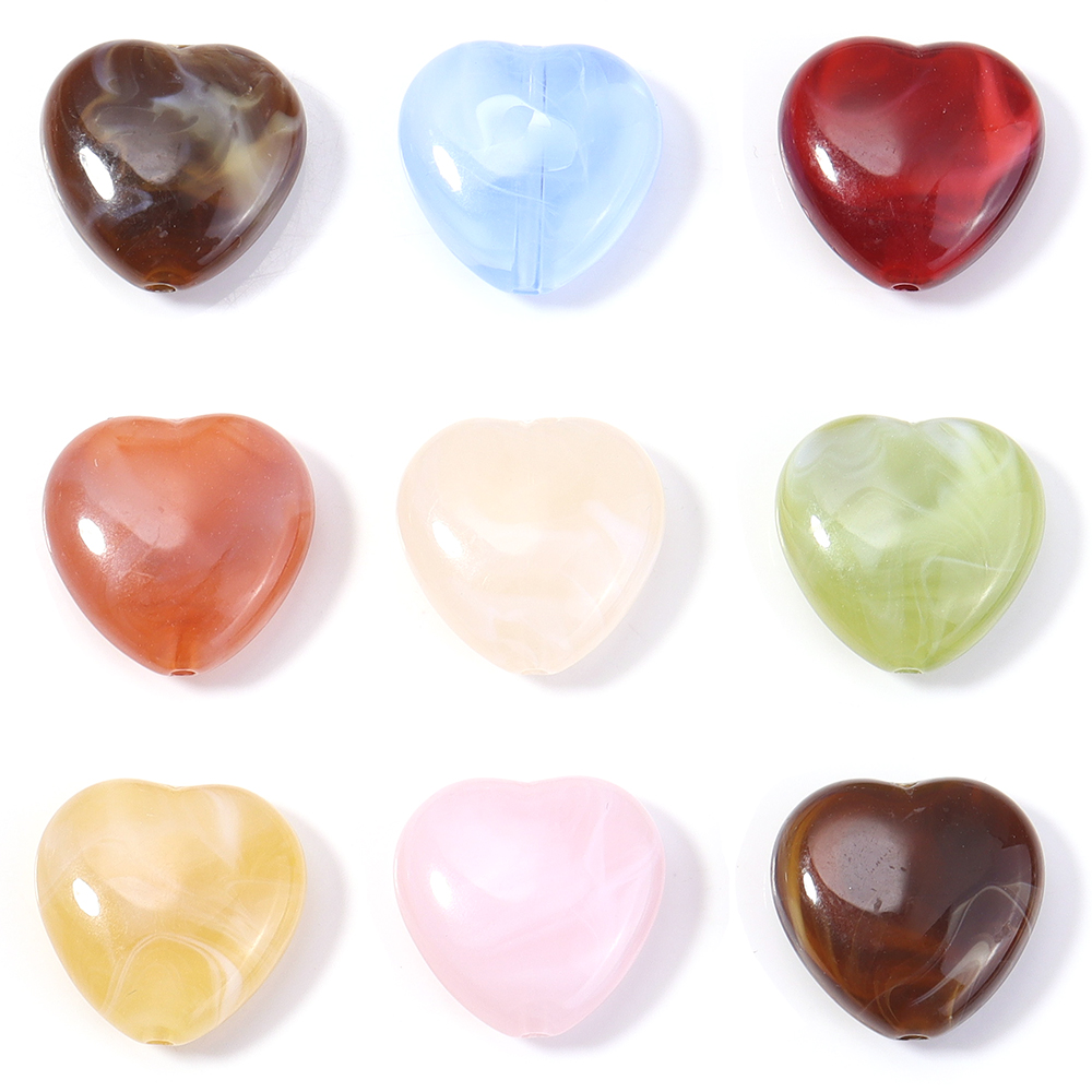 30pcs/lot Heart Shape Acrylic  - Vintage Collectible Marbles บทวิจารณ์และราคา