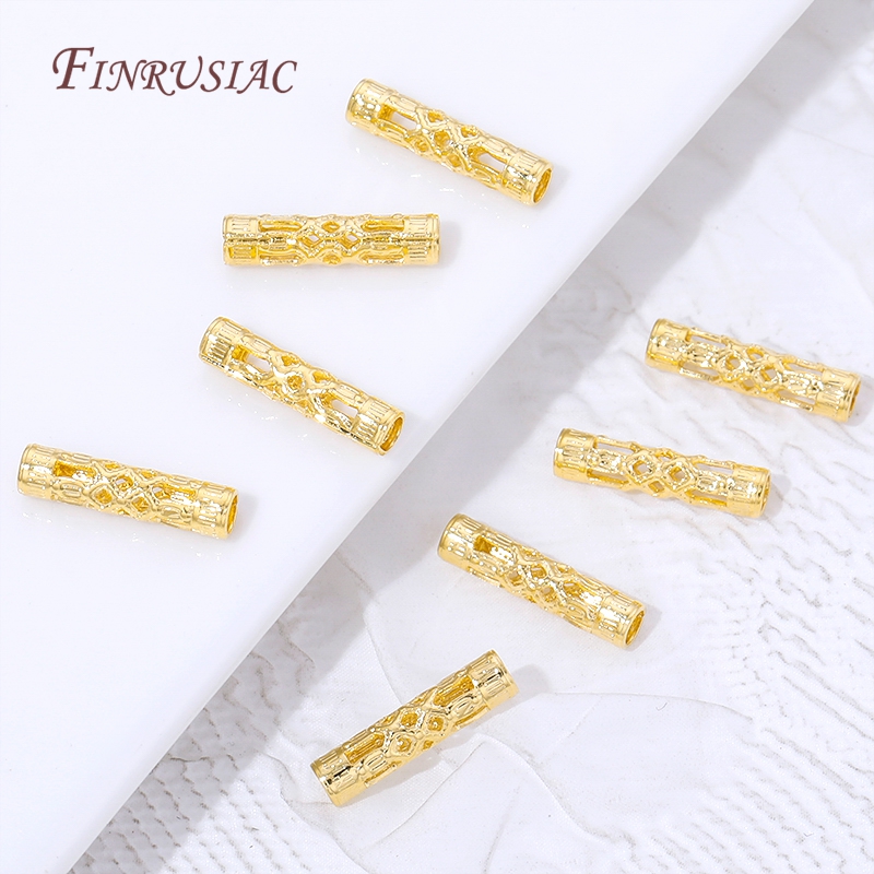 18K Gold Plated Long Tube Spac - Vintage Necklace บทวิจารณ์และราคา