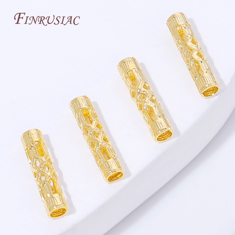 18K Gold Plated Long Tube Spac - Vintage Necklace บทวิจารณ์และราคา