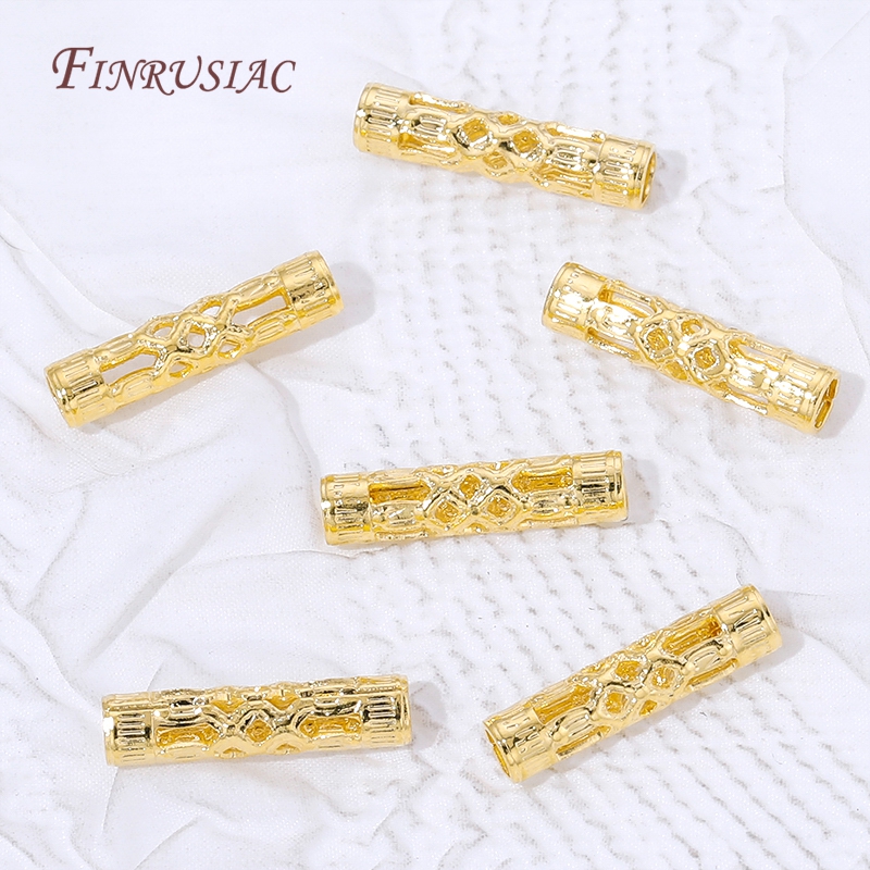 18K Gold Plated Long Tube Spac - Vintage Necklace บทวิจารณ์และราคา