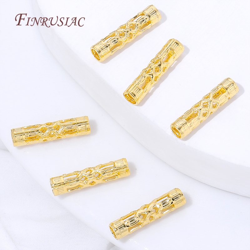18K Gold Plated Long Tube Spac - Vintage Necklace บทวิจารณ์และราคา