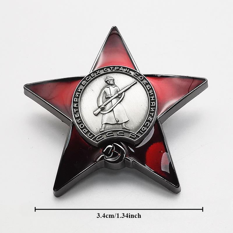 1Pc Red Star Badge Lapel Pins  - Collectible Vintage Brooches บทวิจารณ์และราคา
