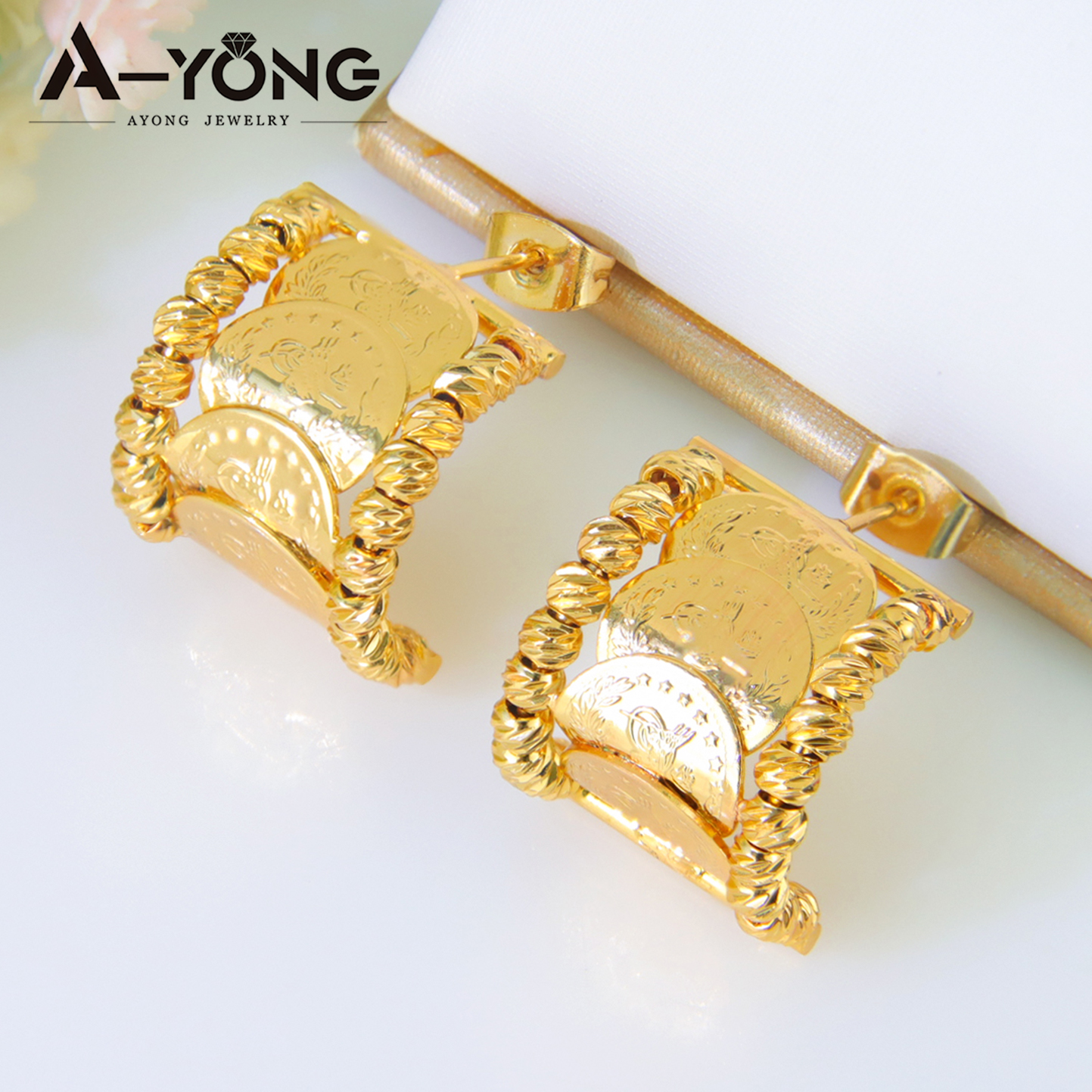 Turkish Vintage Coins Stud Ear - Vintage Collectible Coins บทวิจารณ์และราคา